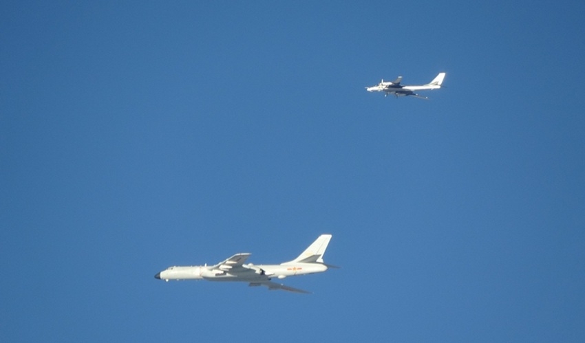 Hình ảnh máy bay tham gia cuộc tuần tra không quân chung chiến lược lần thứ 10 giữa Trung Quốc và Nga ngày 9/12/2025 do Không quân Trung Quốc công bố