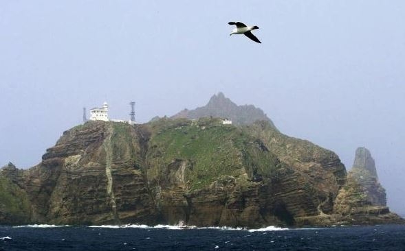 Khu vực quần đảo Takeshima/Dokdo, nơi xảy ra tranh chấp chủ quyền giữa Nhật Bản và Hàn Quốc. Ảnh: Japan Times