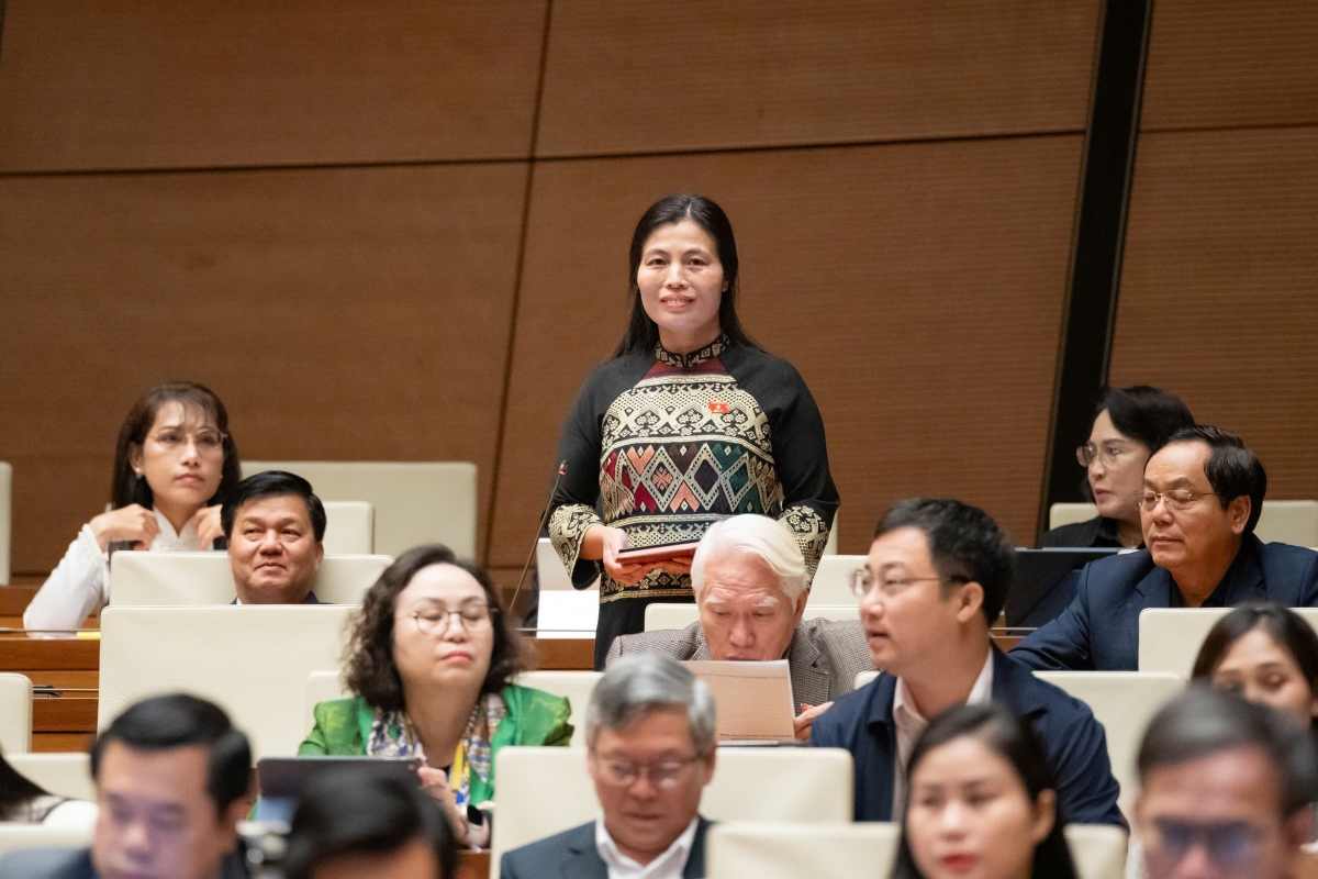 ĐBQH Hồ Thị Minh, đoàn Quảng Trị (Ảnh: Quốc hội )