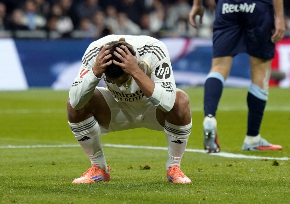 Real Madrid gục ngã ngay trên sân nhà (Ảnh: Reuters).