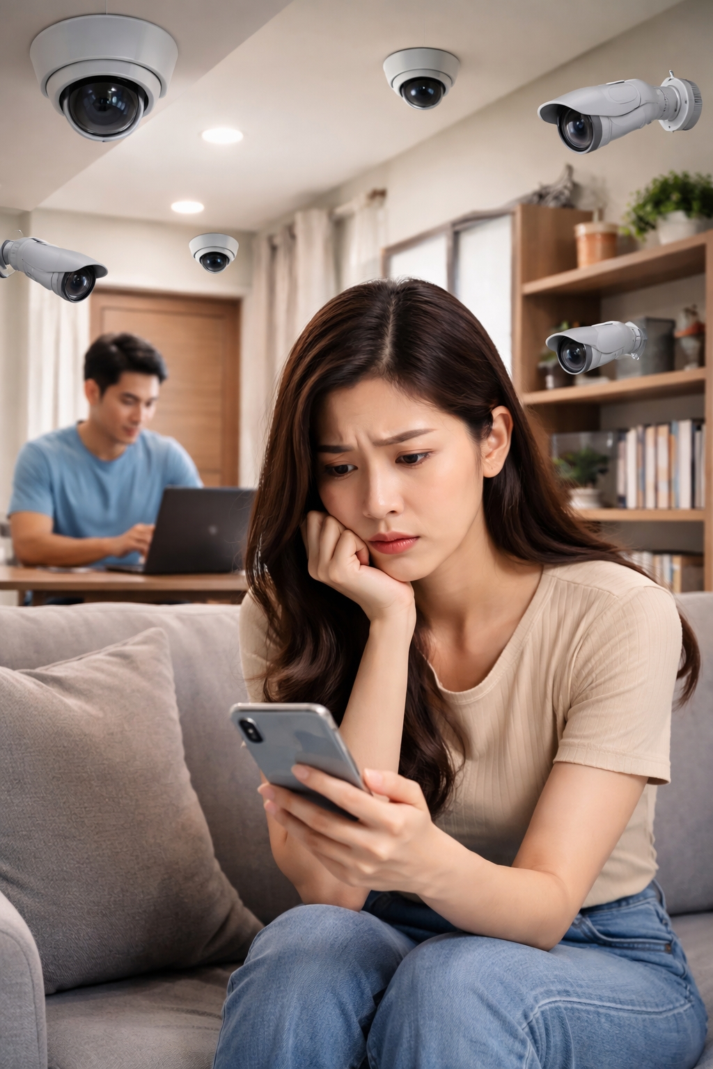 Tôi sợ một lúc nào đó kiểu "ghen vì yêu" biến thành thói quen kiểm soát lúc nào không hay. (ảnh minh hoạ: AI)