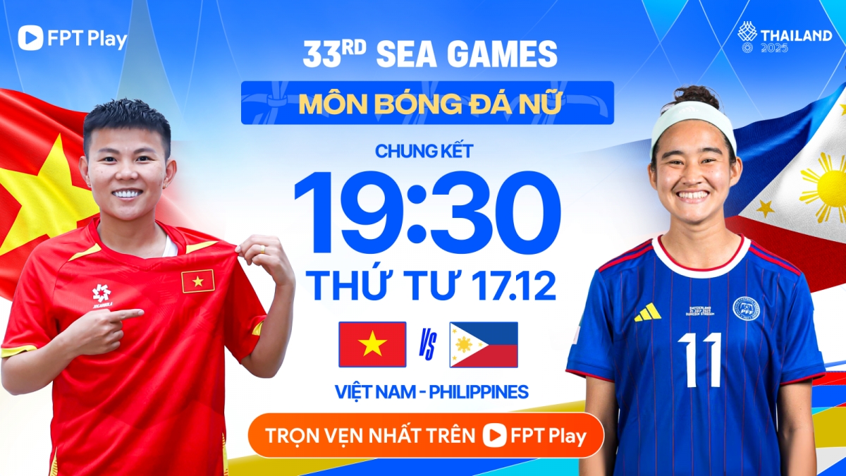 ĐT nữ Việt Nam vs ĐT nữ Philippines đối đầu vào lúc 19h30 tối nay (17/12).