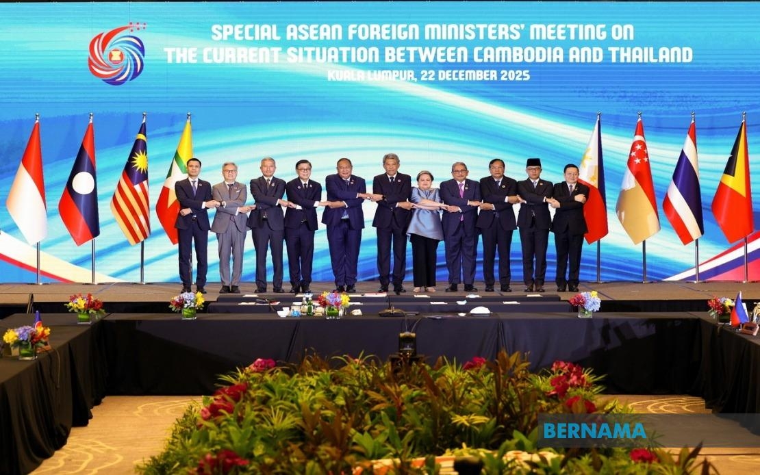 Cuộc họp đặc biệt Bộ trưởng Ngoại giao ASEAN về tình hình Thái Lan - Campuchia. Ảnh: Bernama