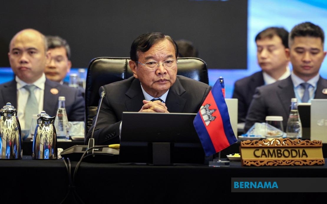 Phó Thủ tướng, Bộ trưởng Ngoại giao Campuchia tại cuộc họp. Ảnh: Bernama