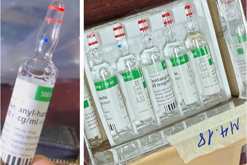 Cục CSĐT tội phạm về ma túy thu giữ các lọ ma túy “cực độc” fentanyl tại nhà đối tượng Nguyễn Văn Tuấn