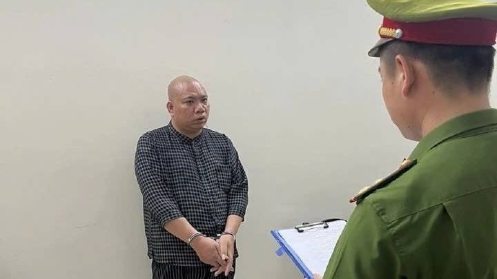 Nguyễn Văn Điệp bị bắt giam. (Ảnh: C.A)