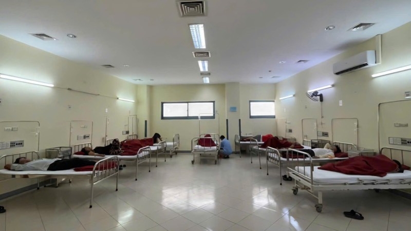 Các bệnh nhân được cấp cứu tại cơ sở 2 Bệnh viện Trung ương Huế. (Ảnh: Nhân Dân)