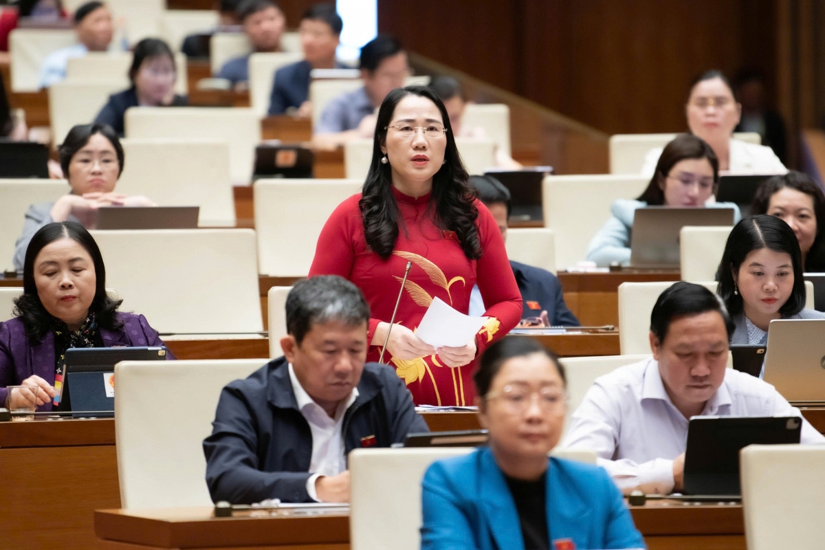 ĐBQH Nguyễn Thị Thuỷ - Thái Nguyên. Ảnh Quốc hội 