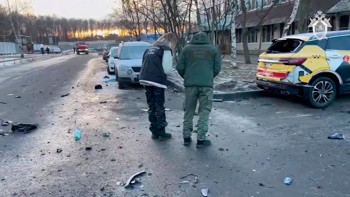 Hiện trường vụ nổ ở Moscow. Ảnh: Ủy ban điều tra Nga