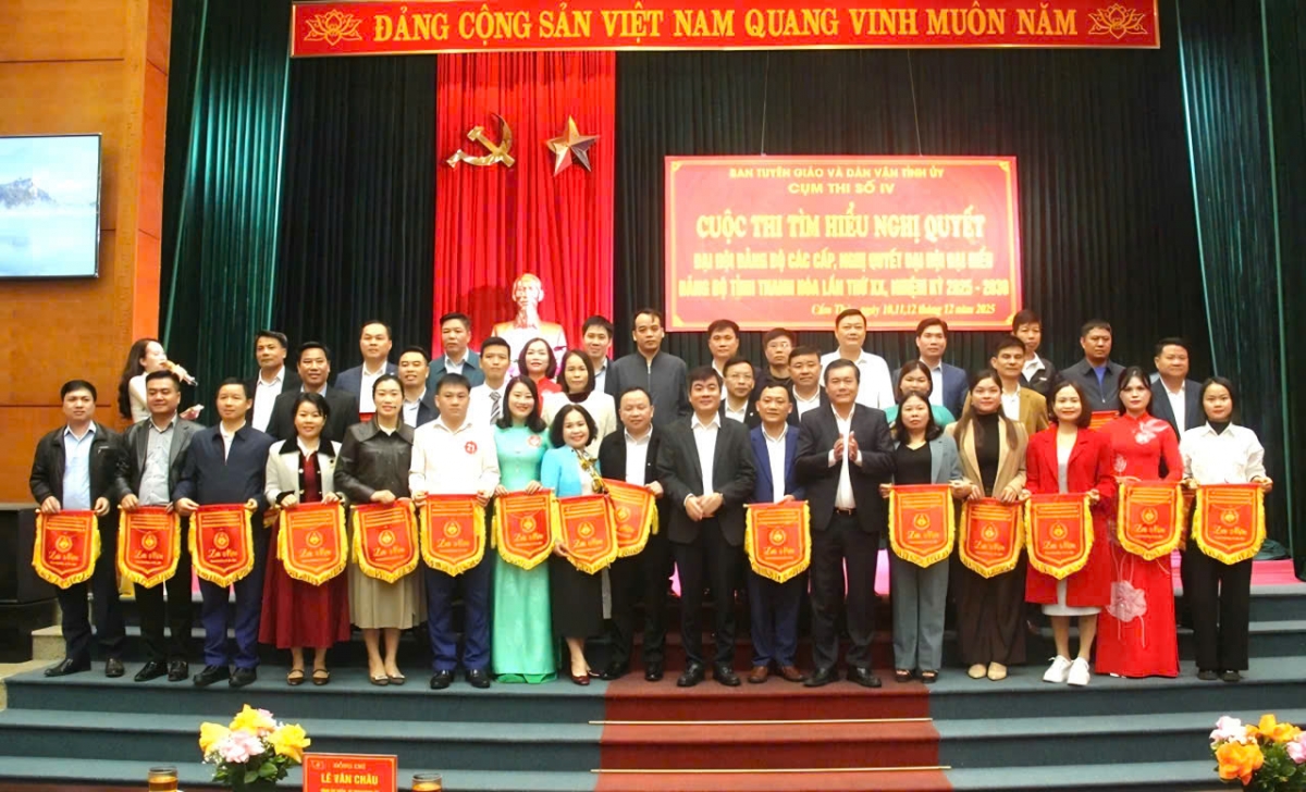 Vòng chung kết Cuộc thi tìm hiểu Nghị quyết Đại hội Đảng các cấp, Nghị quyết Đại hội đại biểu Đảng bộ tỉnh Thanh Hóa lần thứ XX, nhiệm kỳ 2025-2030 của cụm thi số IV.