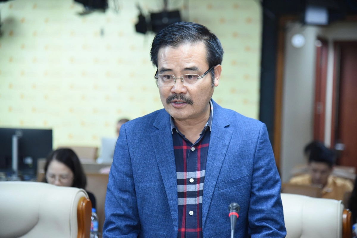 Phó Tổng biên tập Báo Đại biểu Nhân dân Nguyễn Sỹ Hào phát biểu khai mạc tọa đàm.