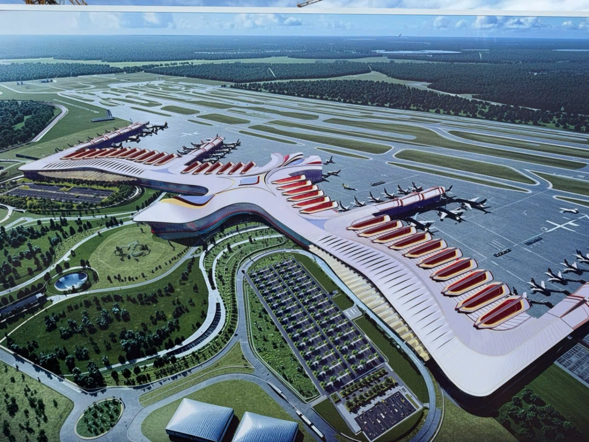 Phối ảnh sân bay Phú Quốc sau khi mở rộng. 