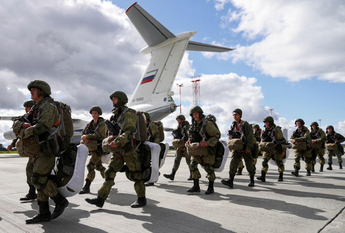 Lực lượng lính dù Nga tại Kaliningrad. (Ảnh: Reuters)