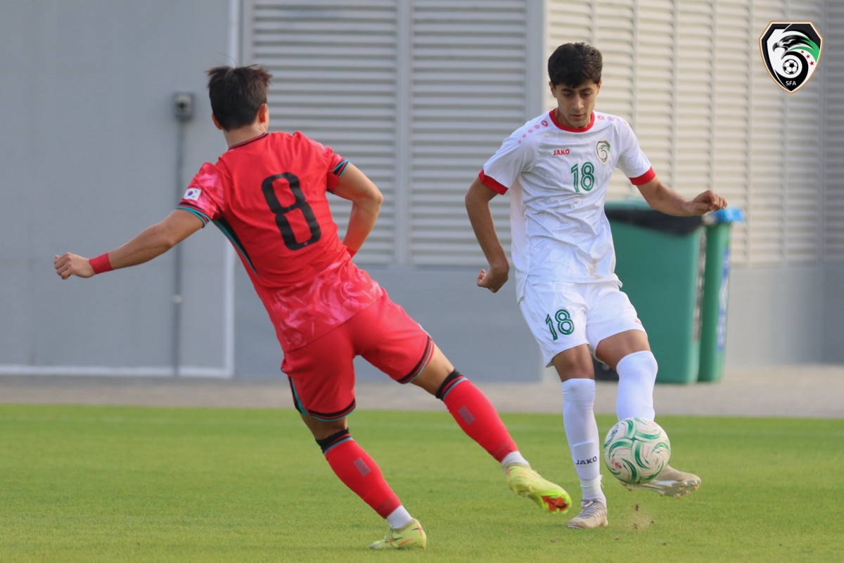 Hình ảnh trận giao hữu U23 Syria vs U23 Hàn Quốc. (Ảnh: SFA). 