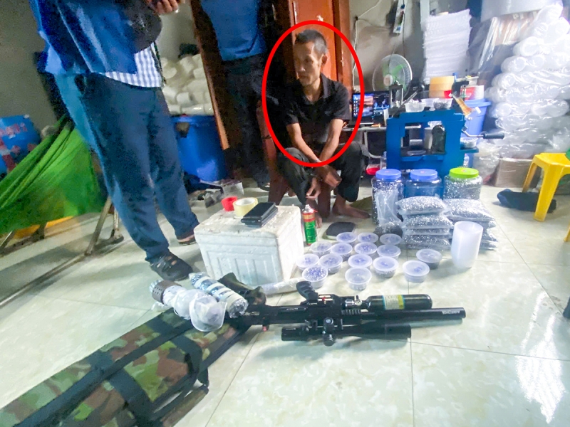 Đối tượng Nam cùng tang vật