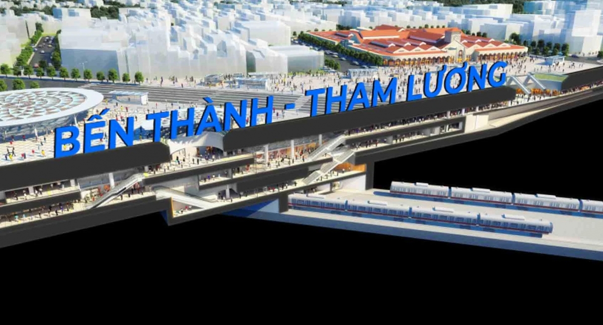 Tuyến tàu điện ngầm số 2 TPHCM (đoạn Bến Thành - Tham Lương) sẽ được khởi công vào 19/12 (Ảnh: VGP)