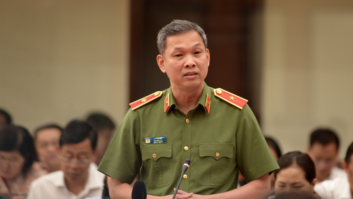 Thiếu tướng Tạ Văn Đẹp, Phó Giám đốc Công an TP.HCM (ảnh: Hà Khánh)