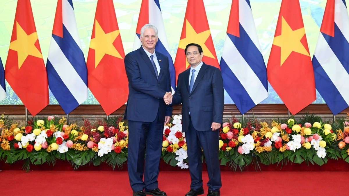 Bí thư Thứ nhất Trung ương Đảng Cộng sản, Chủ tịch nước Cuba Miguel Diaz Canel đã hội kiến với Thủ tướng Chính phủ Phạm Minh Chính