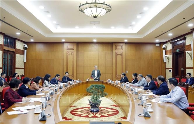 Tổng Bí thư Tô Lâm chủ trì cuộc làm việc về tình hình thực hiện chủ trương, chính sách của Đảng, Nhà nước đối với người khuyết tật, ngày 3/12/2025. Ảnh: Thống Nhất/TTXVN