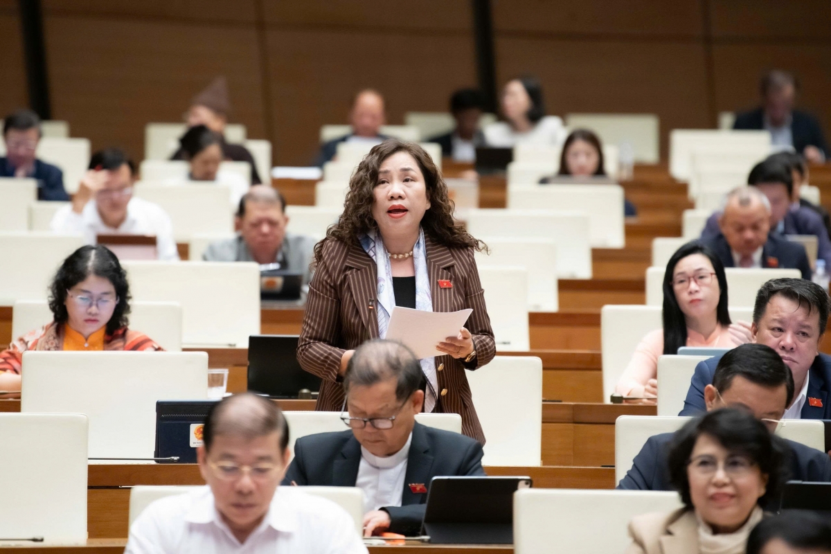 ĐBQH Trần Thị Hiền, đoàn Ninh Bình (Ảnh: Quốc hội)