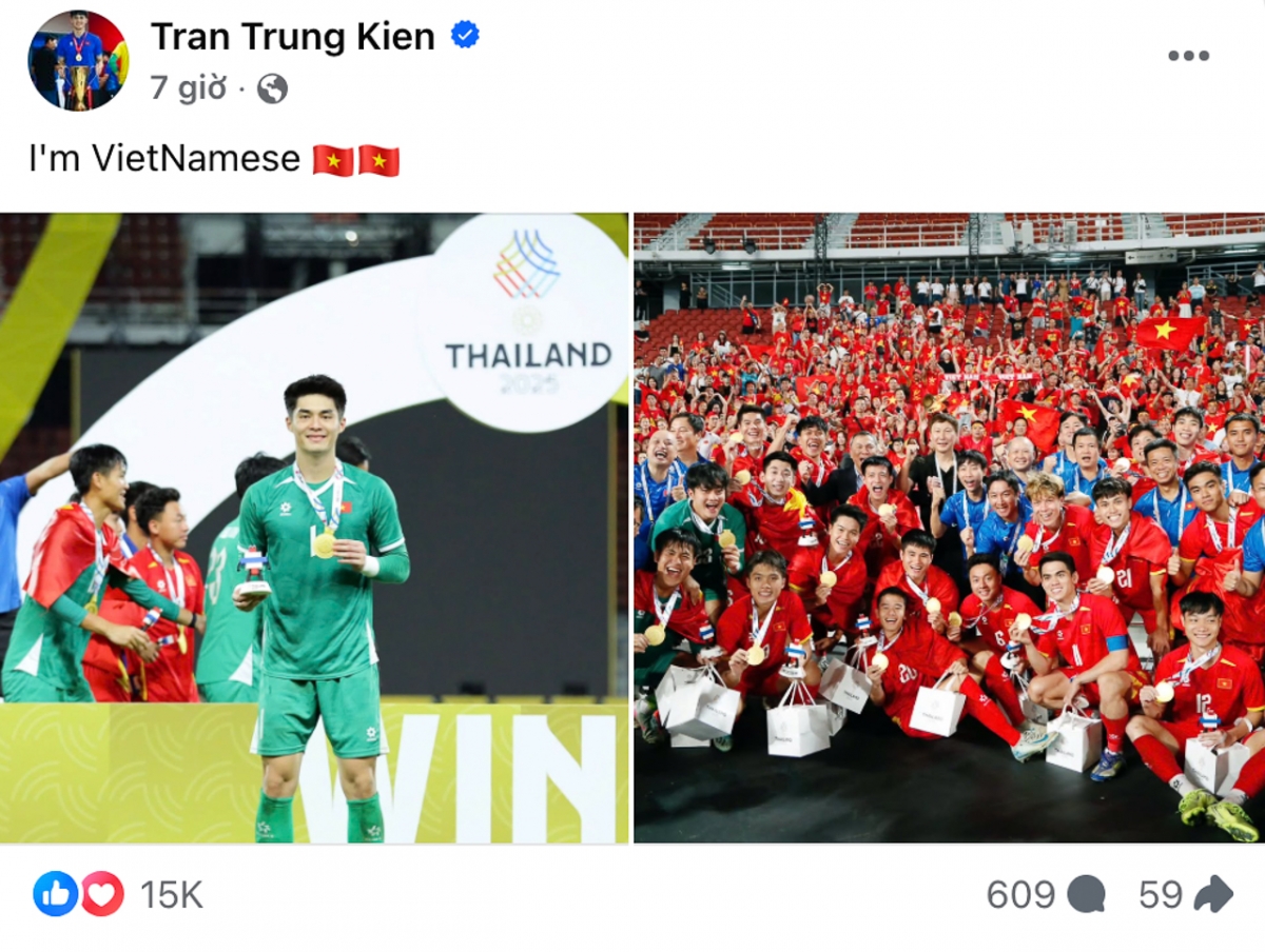 Thủ thành Trung Kiên chia sẻ đầy tự hào.