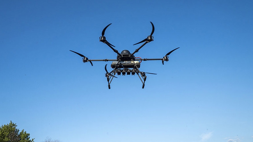 UAV Vampire do Lữ đoàn 59 Ukraine sử dụng thử nghiệm trước khi triển khai ra tiền tuyến. Ảnh: Anadolu