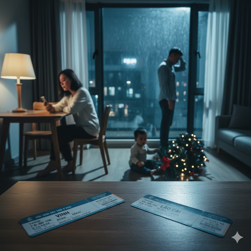 Cứ đến dịp lễ, tết, vợ chồng tôi lại cãi nhau về chuyện về quê nội hay quê ngoại (Ảnh minh họa, AI)