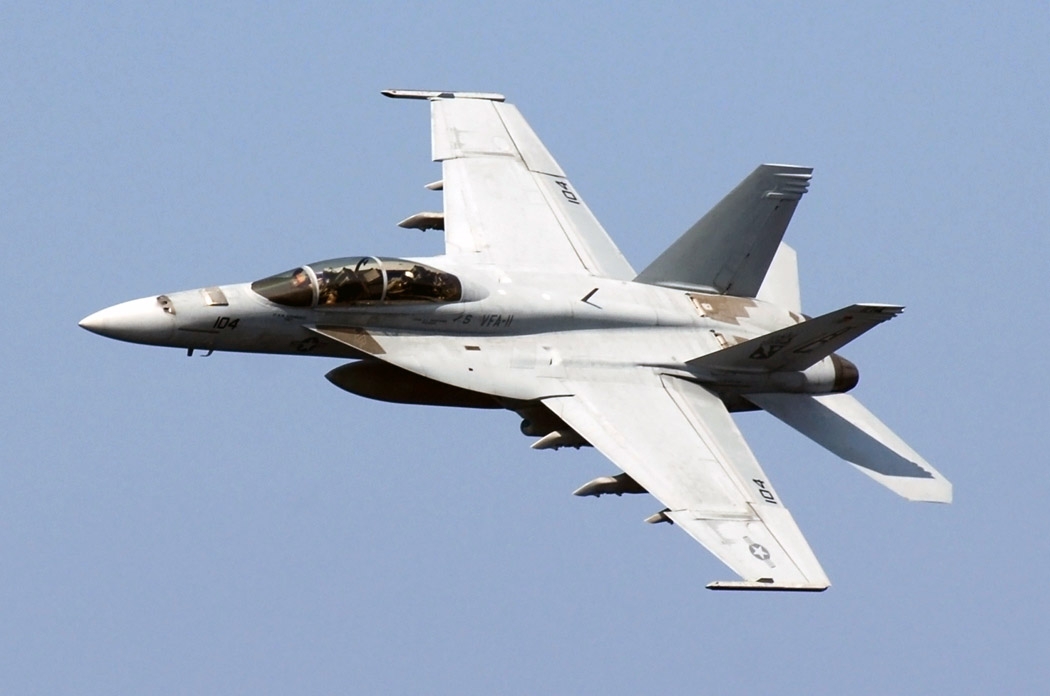 Máy bay chiến đấu – ném bom Boeing F/A-18E Super Hornet. Nguồn: Wikipedia