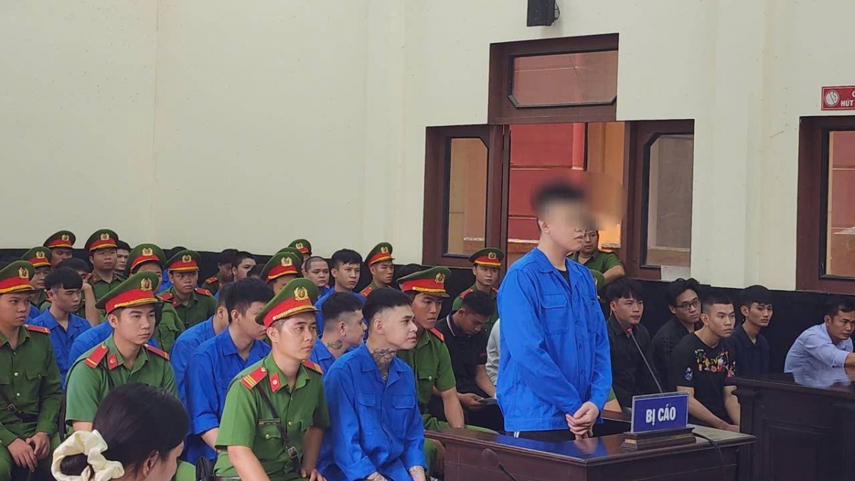 Các bị cáo tại phiên tòa