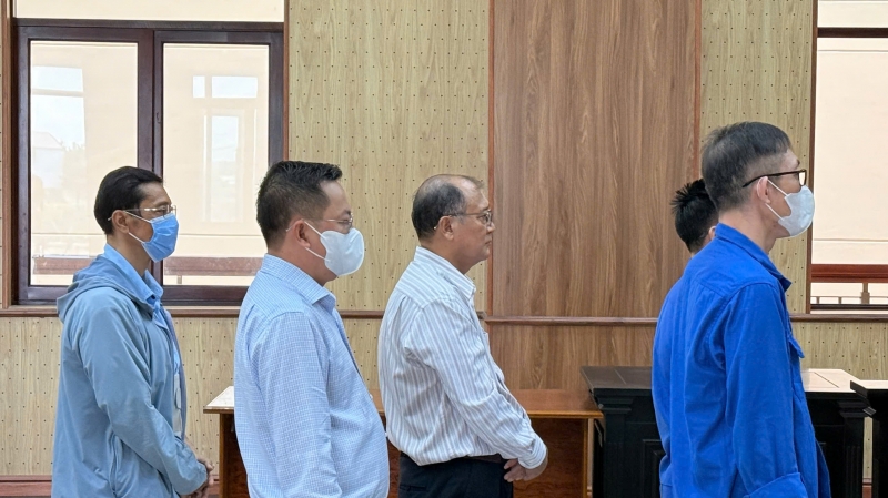 Các bị cáo tại phiên tòa