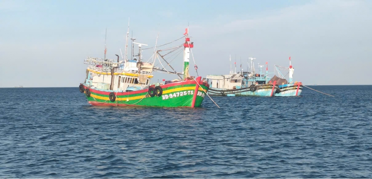 Tàu thuyền đang neo đậu trên biển Phú Quý (ảnh minh họa)