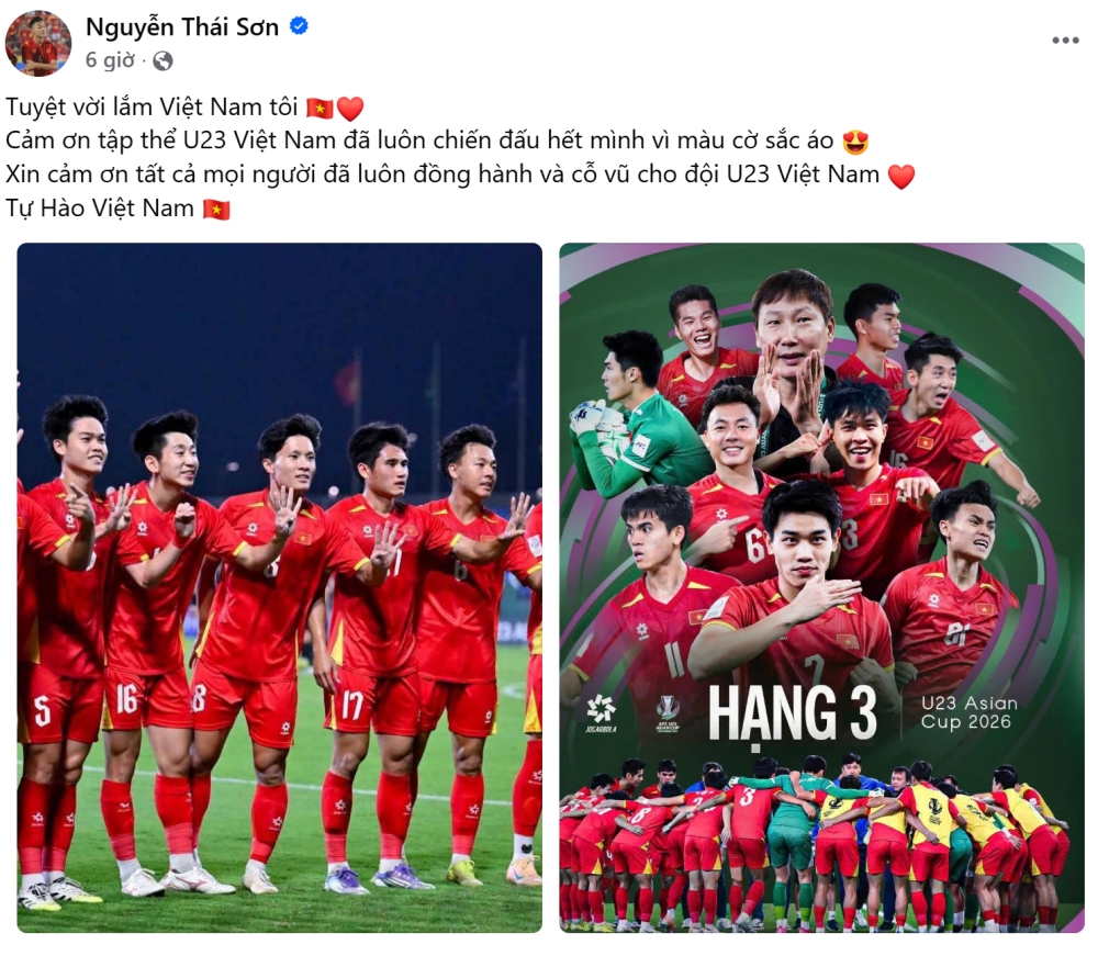 Thái Sơn tiếp tục chứng minh được đẳng cấp của mình ở U23 châu Á 2026.