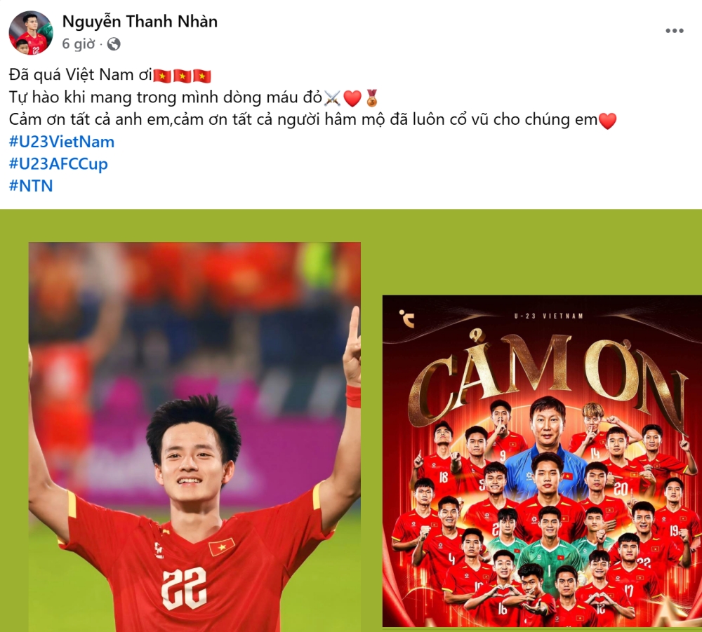 Thanh Nhàn sút luân lưu thành công giúp U23 Việt Nam đánh bại U23 Hàn Quốc.