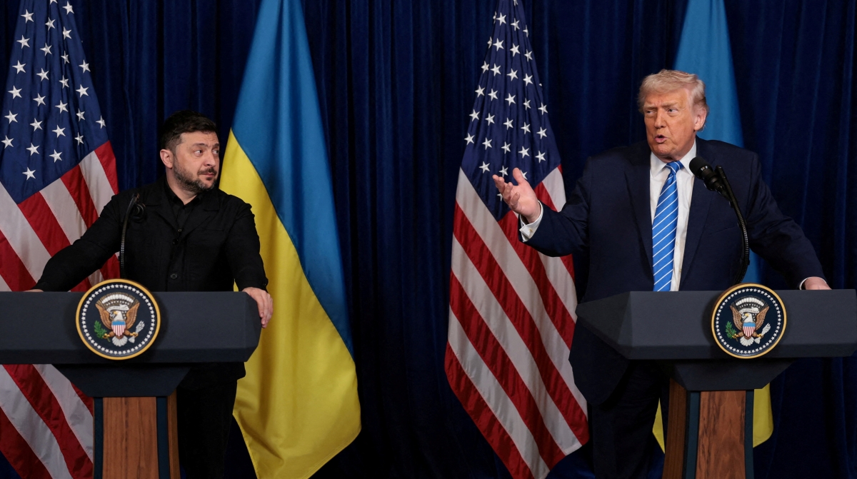 Tổng thống Mỹ Donald Trump và Tổng thống Ukraine Volodymyr Zelensky tại Florida, Mỹ hồi cuối tháng 12/2025. Ảnh: Reuters