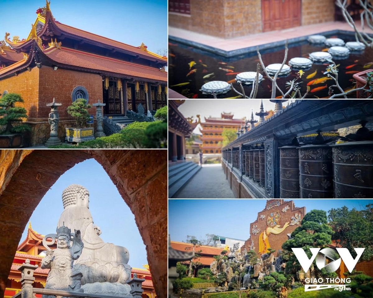 Khuôn viên mang đậm hơi thở văn hóa tại chùa Thắng Nghiêm.