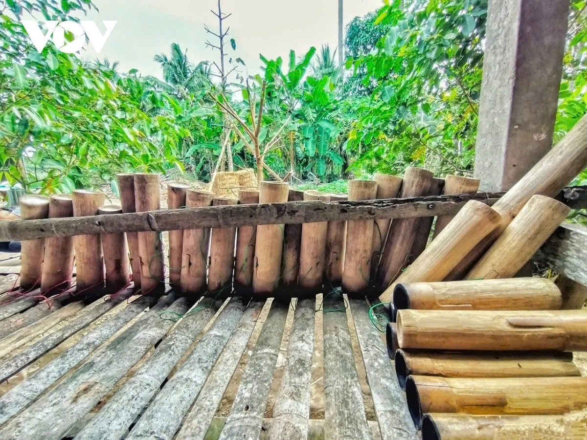Farmers slice into the palm trunk to collect sap into bamboo tubes, a delicate process that determines the sugar’s quality. The bamboo tubes are carefully cleaned and smoked over a clay stove.