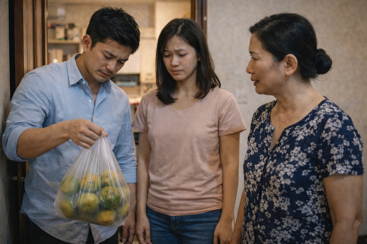 Mẹ tôi không nhắc đến túi cam, không chê trách gì cụ thể, nhưng tôi hiểu, bà đã quan sát rất kỹ (ảnh minh họa: AI)