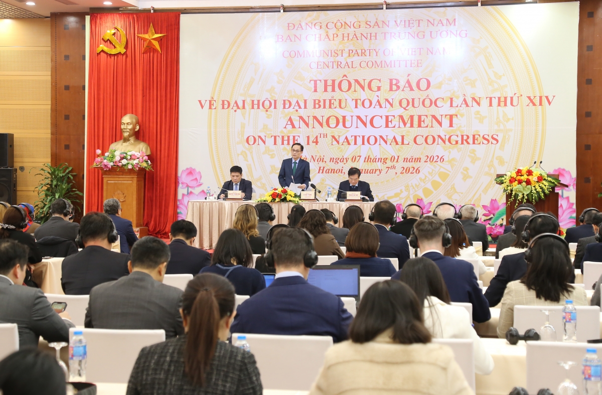 Thông báo về Đại hội Đảng toàn quốc lần thứ XIV tới các cơ quan đại diện ngoại giao, các tổ chức quốc tế.