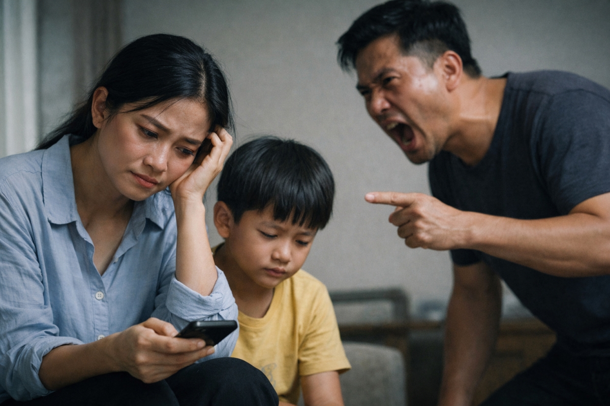 Tôi lo sợ con ngày càng lớn mà nghe những lời như vậy từ bố chúng sẽ suy nghĩ lệch lạc. (ảnh minh họa: AI)