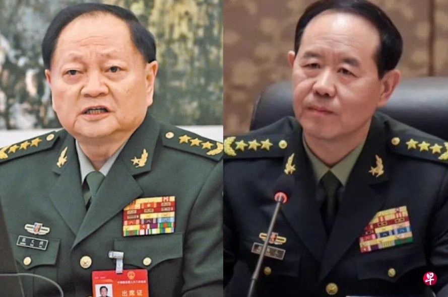 Thượng tướng Trương Hựu Hiệp (trái) và Thượng tướng Lưu Chấn Lập (phải). Ảnh: Liên hợp Tảo báo