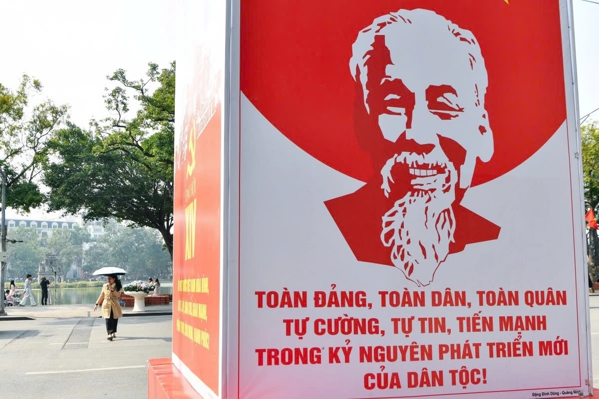 Thủ đô Hà Nội trang hoàng đón Đại hội Đảng