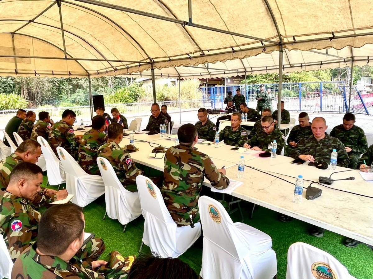 Cuộc họp Ủy ban biên giới khu vực giữa Quân khu 2 của Thái Lan và Quân khu 4 của Campuchia. Ảnh: Quân đội Thái Lan