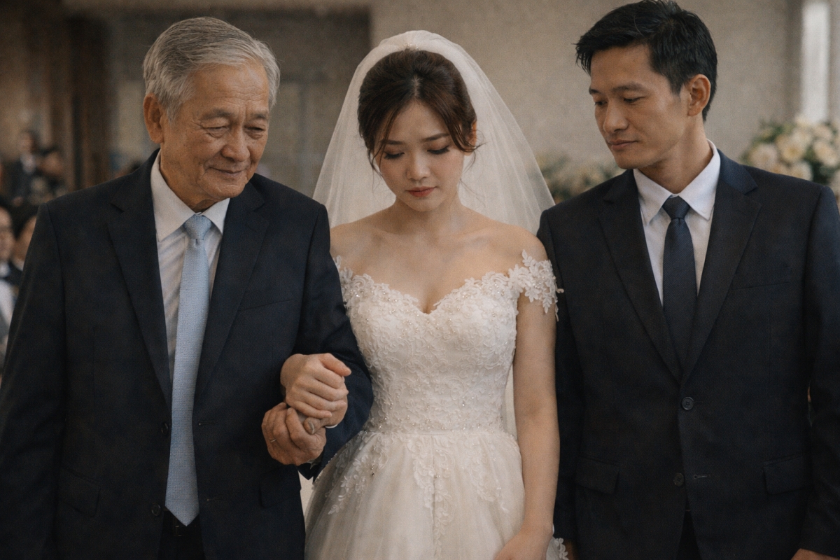 Tôi đã nghĩ rất nhiều về ngày cưới của mình và người dắt tay tôi lên lễ đường là dượng (ảnh minh hoạ: AI)