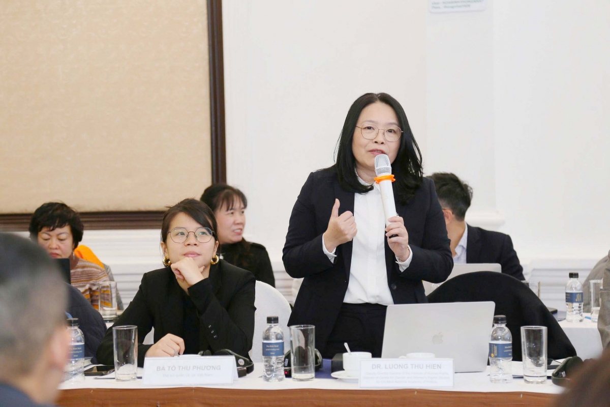 TS. Lương Thu Hiền cho rằng, chuyển đổi số cần được định hướng bởi cách tiếp cận dựa trên quyền con người.