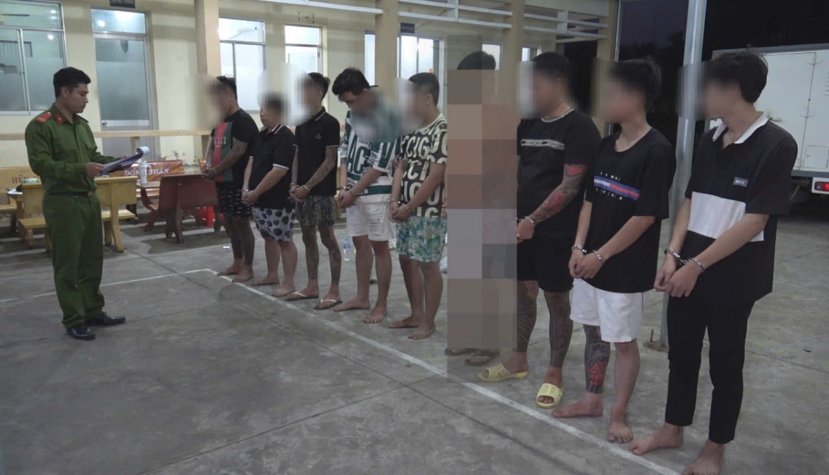 Các đối tượng bị cơ quan công an bắt giữ