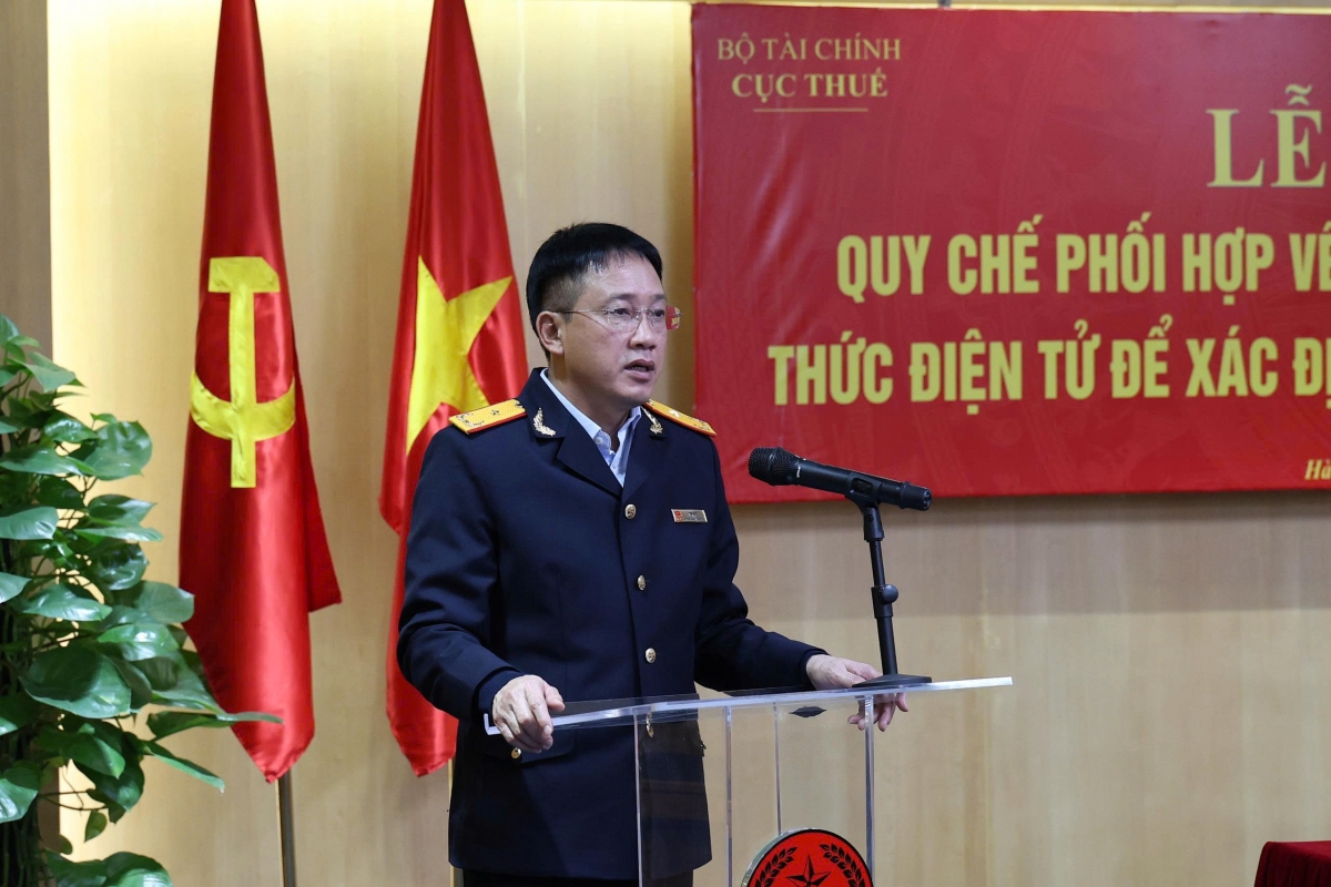 Phó Cục trưởng Cục Thuế Mai Sơn phát biểu tại lễ ký kết