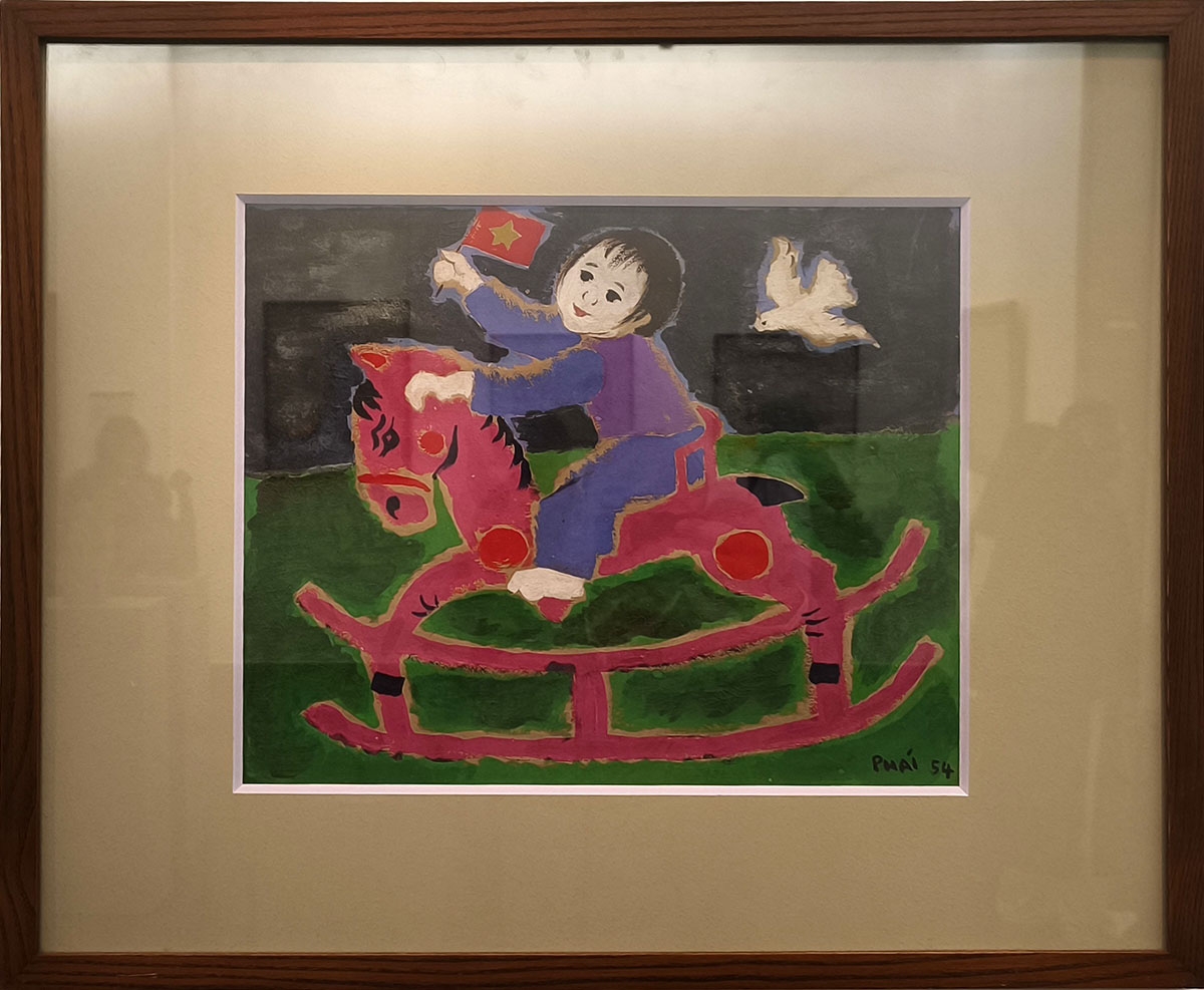 Tác phẩm "Bé cưỡi ngựa" của danh họa Tô Ngọc Vân