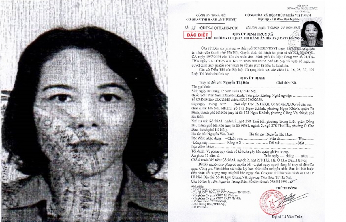 Đối tượng và quyết định truy nã