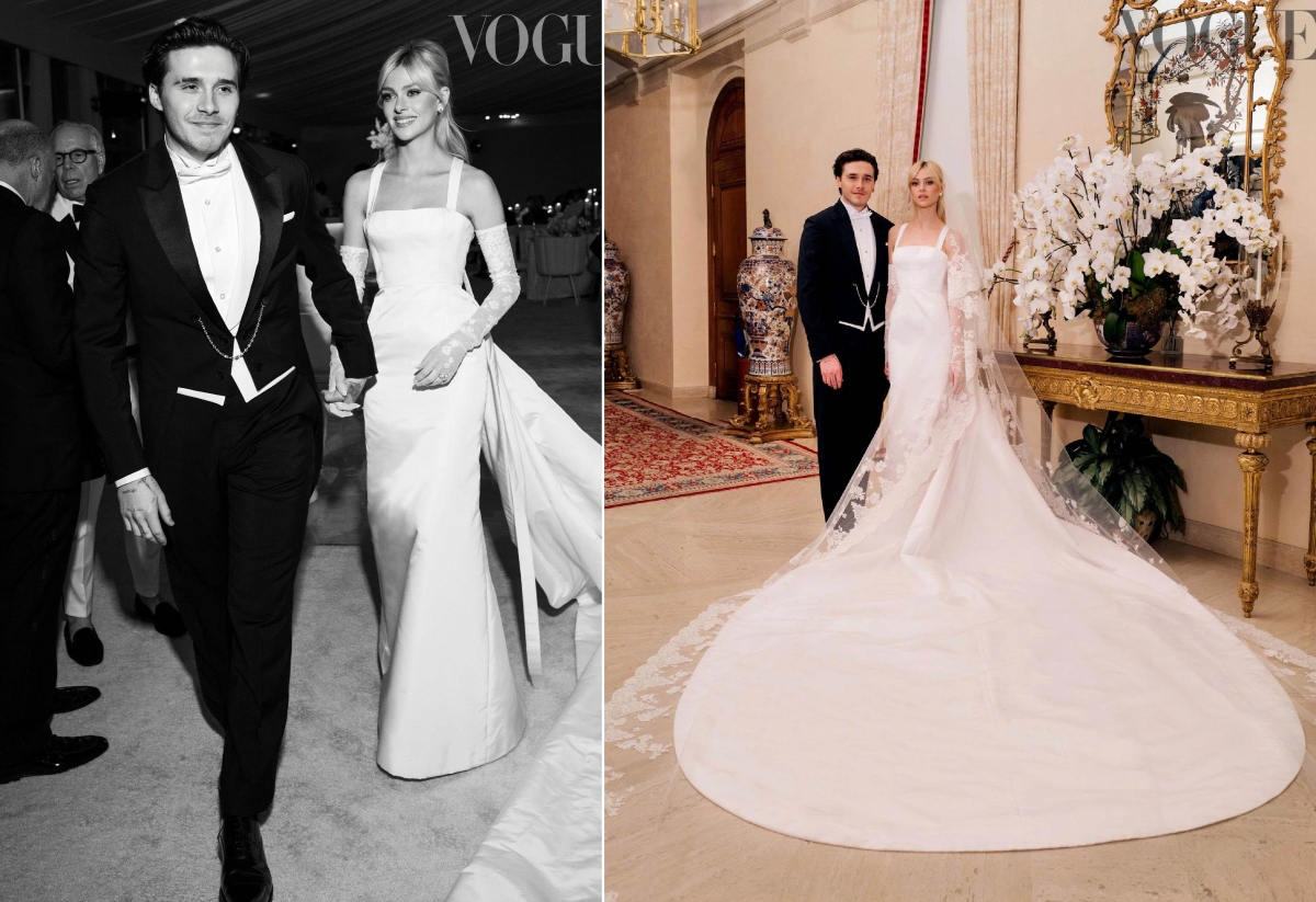 Brooklyn Beckham và Nicola Peltz trong ngày cưới xa hoa năm 2022. (Ảnh: Instagram @brooklynpeltzbeckham)