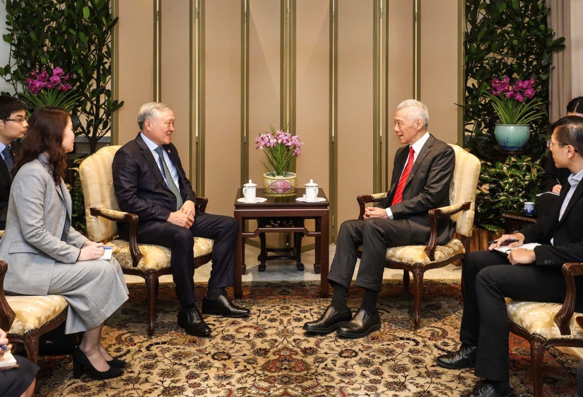 Phó Thủ tướng Thường trực Nguyễn Hòa Bình thăm, làm việc tại Singapore. Nguồn ảnh: MDDI  (Singapore) 